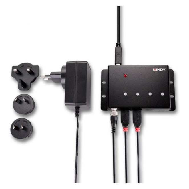 Lindy 43374 hub de interfaz USB diseño compacto