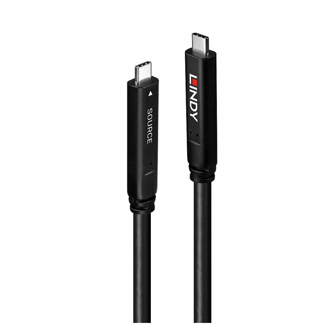 Lindy 43399 cable USB USB 3.2 Gen 1 (3.1 Gen 1) 15 m USB C Negro