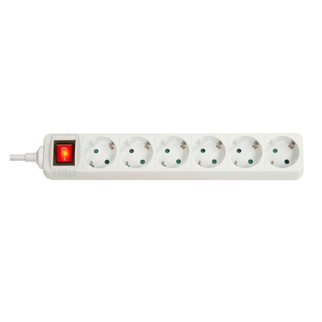 Lindy 73103 base múltiple 6 salidas AC Interior Blanco