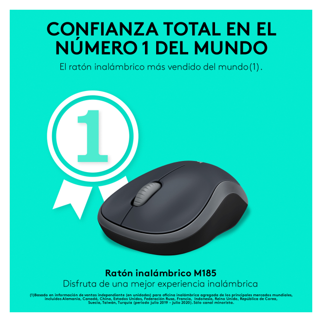 Logitech M185 usándose por una persona