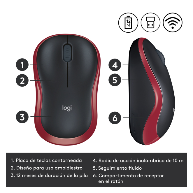 Logitech M185 mouse portátil ideal para viajeros