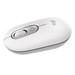 Logitech POP Mouse, ratón inalámbrico Bluetooth compacto y portátil con botones programables y clics discretos, tecnología Easy-Switch para alternar hasta 3 dispositivos, portátil, tablet, PC: Blanco