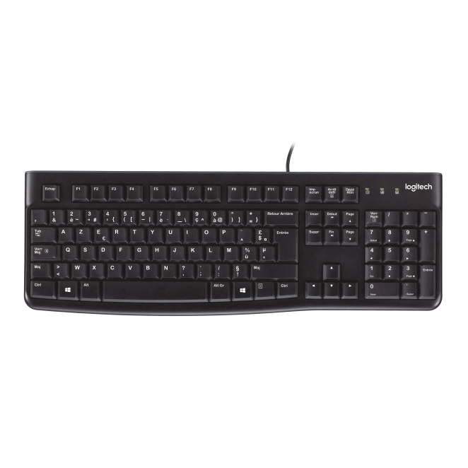 Logitech Keyboard K120 for Business teclado Universal USB AZERTY Francés Negro