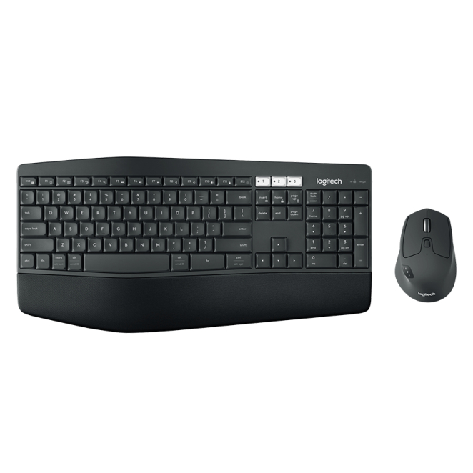 Logitech 920-008219 teclado Ratón incluido Hogar RF Wireless + Bluetooth QWERTY Internacional de EE.UU. Negro