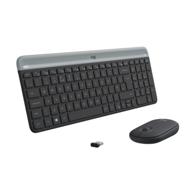 Logitech 920-009204 teclado Ratón incluido Universal RF inalámbrico QWERTY Internacional de EE.UU. Grafito