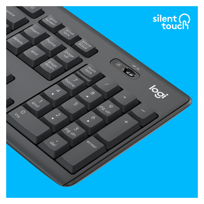 Logitech MK295 Silent teclado y ratón cómodos y ergonómicos