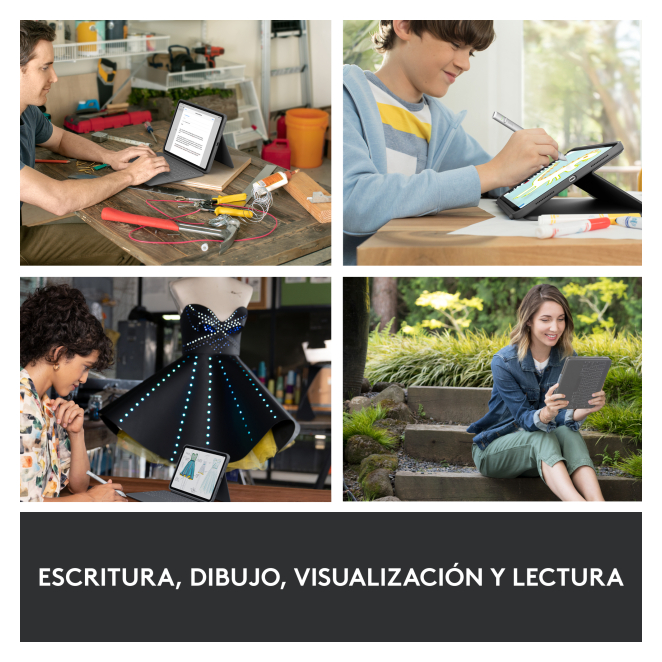 Logitech Rugged Folio en modo lectura