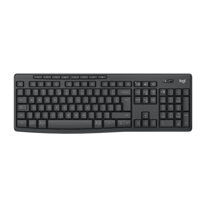 Logitech 920-012077 teclado Ratón incluido Oficina RF Wireless + Bluetooth QWERTY Internacional de EE.UU. Grafito
