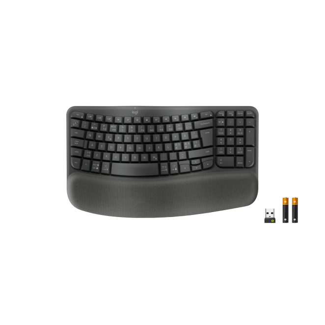 Logitech 920-012332 teclado oficina RF Wireless + Bluetooth QWERTY Nórdico Grafito en uso