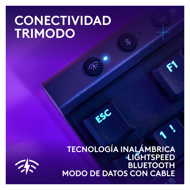 Teclado mecánico Logitech G G515 LIGHTSPEED TKL con retroiluminación RGB