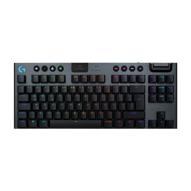 Logitech G G915 X Lightspeed teclado Juego USB + RF Wireless + Bluetooth QWERTY Internacional de EE.UU. Negro