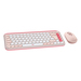 Logitech POP ICON COMBO, combinación de teclado y ratón Bluetooth, escritura cómoda, teclas y botones programables, clics discretos, Easy-Switch hasta 3 dispositivos: rosado