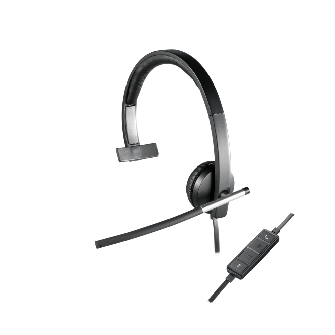 Logitech 981-000514 auricular y casco Auriculares Alámbrico Diadema Oficina/Centro de llamadas USB tipo A Negro, Plata
