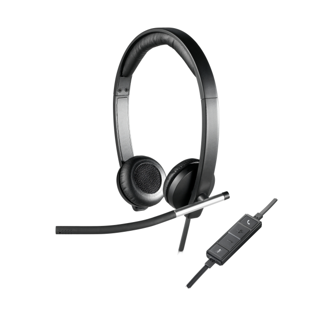 Logitech 981-000519 auricular y casco Auriculares Alámbrico Diadema Oficina/Centro de llamadas USB tipo A Negro, Plata