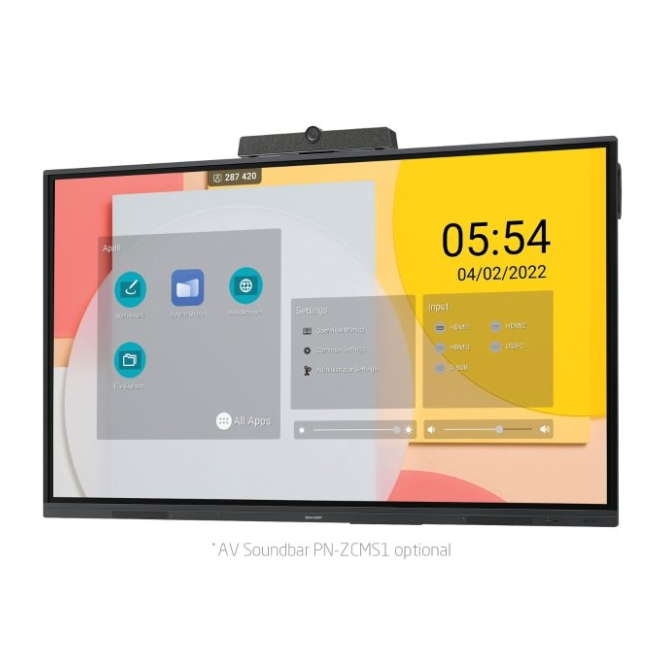 Sharp PN-L752B en uso educacional