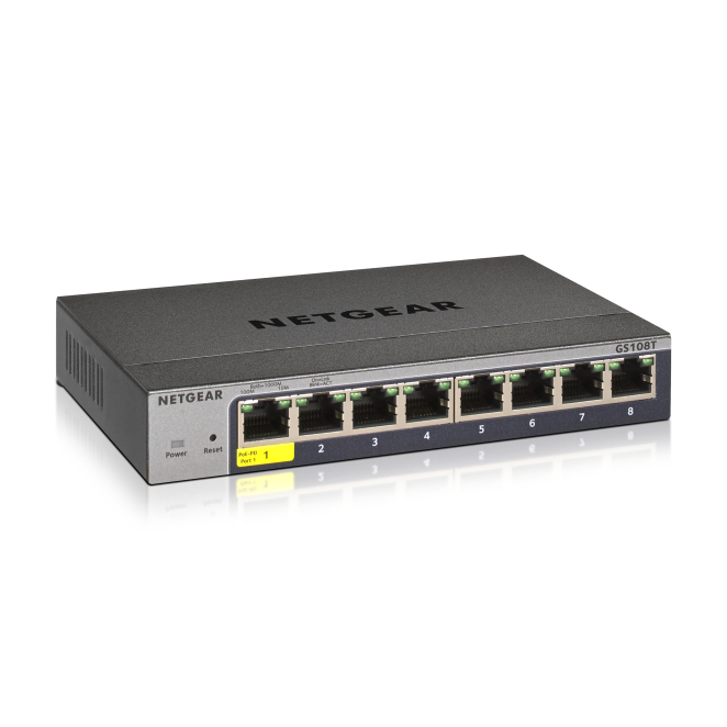NETGEAR GS108Tv3 Gestionado L2 Gigabit Ethernet (10/100/1000) Gris