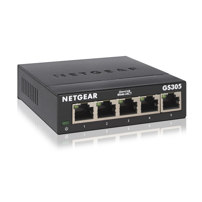 NETGEAR GS305 No administrado L2 Gigabit Ethernet (10/100/1000) Negro