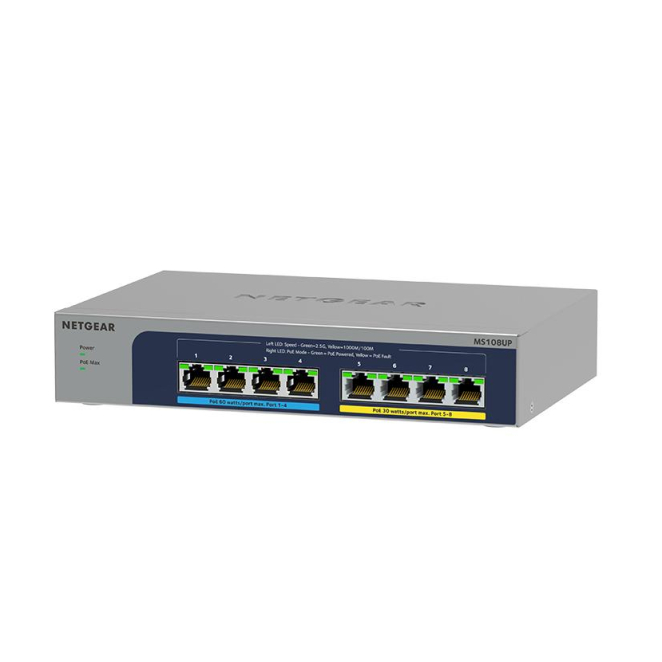 NETGEAR MS108UP No administrado 2.5G Ethernet (100/1000/2500) Energía sobre Ethernet (PoE)