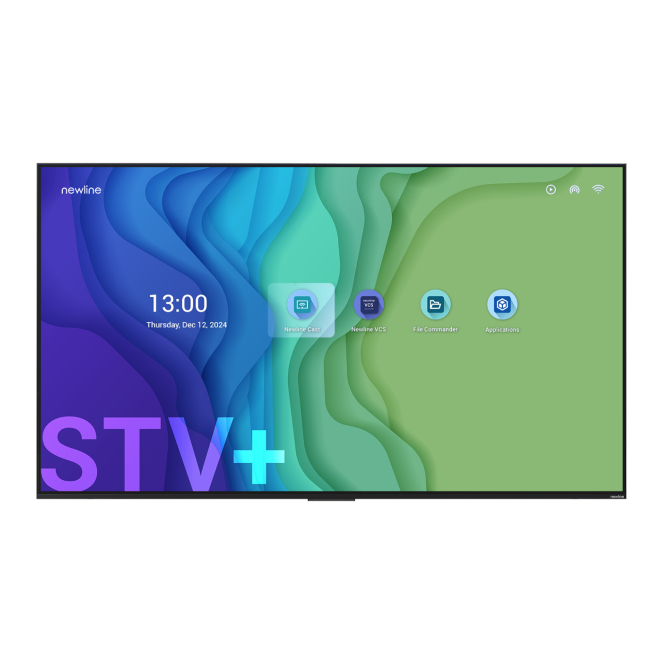 Newline STV+ 65″ Pantalla plana para señalización digital 165,1 cm (65″) LED Wifi 300 cd / m² 4K Ultra HD Negro Procesador incorporado Android 24/7