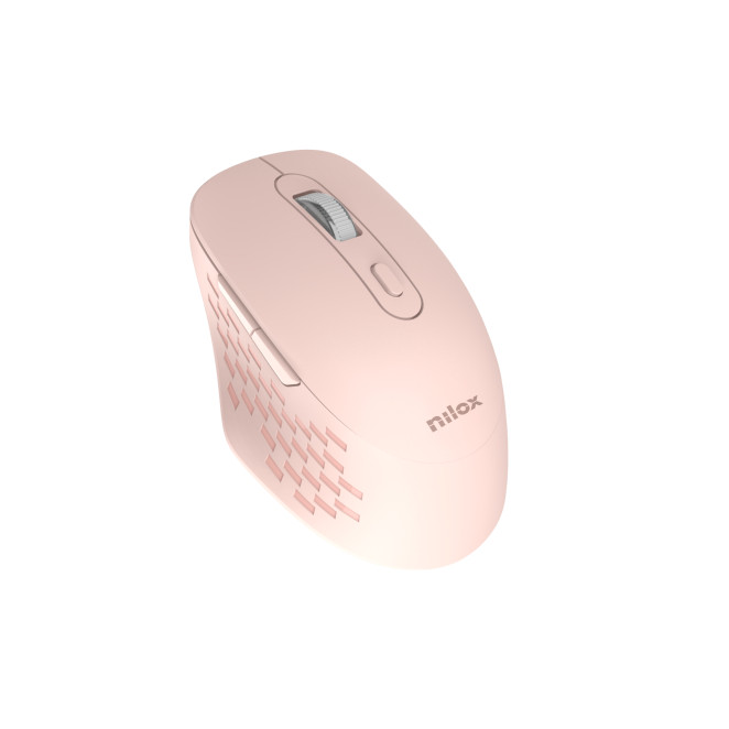 Nilox RATON DUAL WIRELESS 1600 DPI ROSA ratón Oficina Bluetooth + USB Type-A Óptico