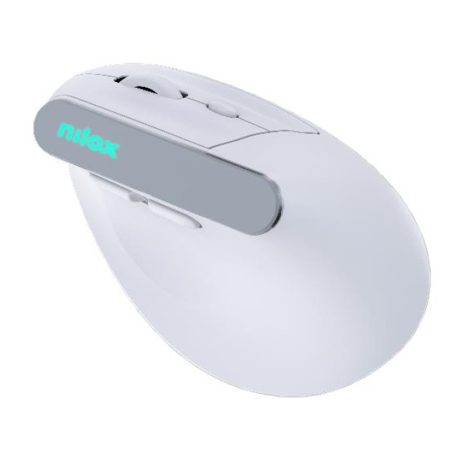 Nilox NXMOEVR01W ratón Universal mano derecha RF Wireless + Bluetooth Óptico 1600 DPI