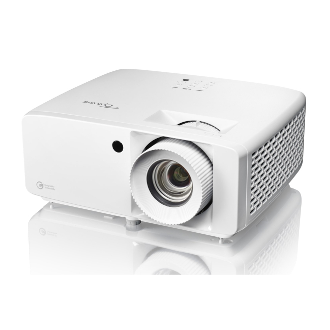 Optoma UHZ35 proyector en entorno doméstico mostrando cine en casa