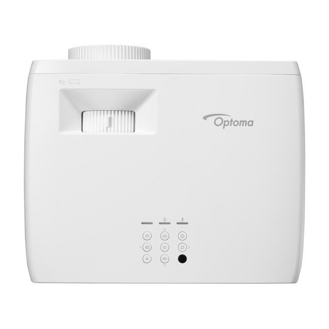 Optoma UHZ35 proyector instalado en sala de estar