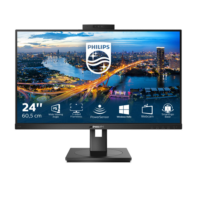 Monitor Philips B Line 242B1H/00 LED display con webcam emergente