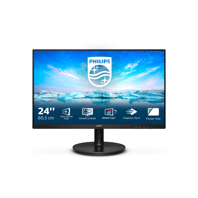 Philips V Line 242V8LA/00 LED display 60,5 cm (23.8″) 1920 x 1080 Pixeles Full HD Negro