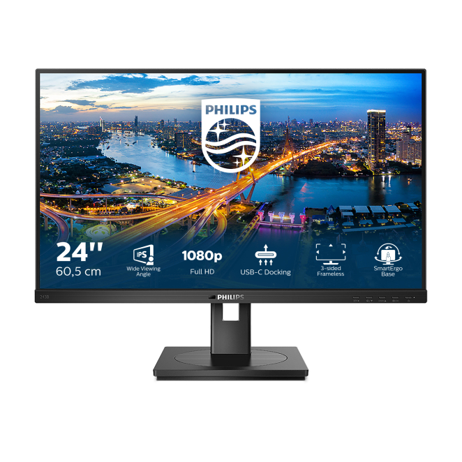 Philips B Line 243B1/00 LED display ajustes de ergonomía