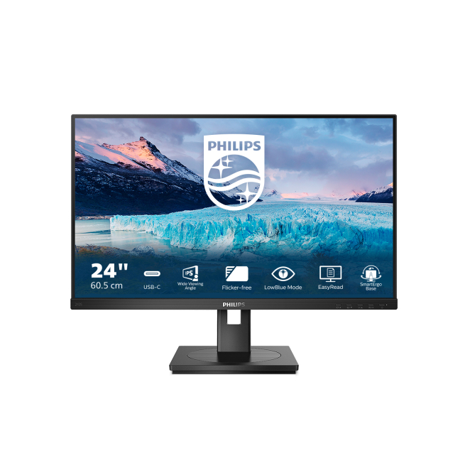 Philips S Line 243S1/00 pantalla para PC 60,5 cm (23.8″) 1920 x 1080 Pixeles Full HD LCD Negro
