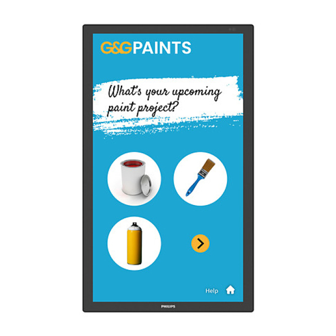 Philips 3000 series 24BDL3751T/00 pantalla de señalización Panel plano interactivo 60,5 cm (23.8″) LCD Wifi 250 cd / m² Full HD Negro Pantalla táctil Procesador incorporado Android