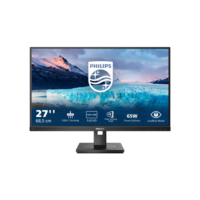 Philips S Line 273S1/00 pantalla para PC 68,6 cm (27″) 1920 x 1080 Pixeles Full HD LCD Negro