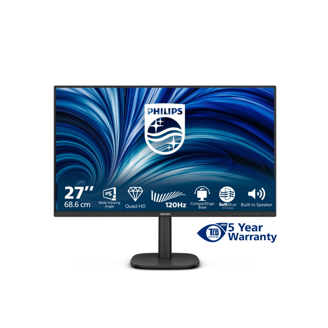 Philips 27B2N3500J/00 pantalla para PC 68,6 cm (27″) 2560 x 1440 Pixeles 2K LCD Negro