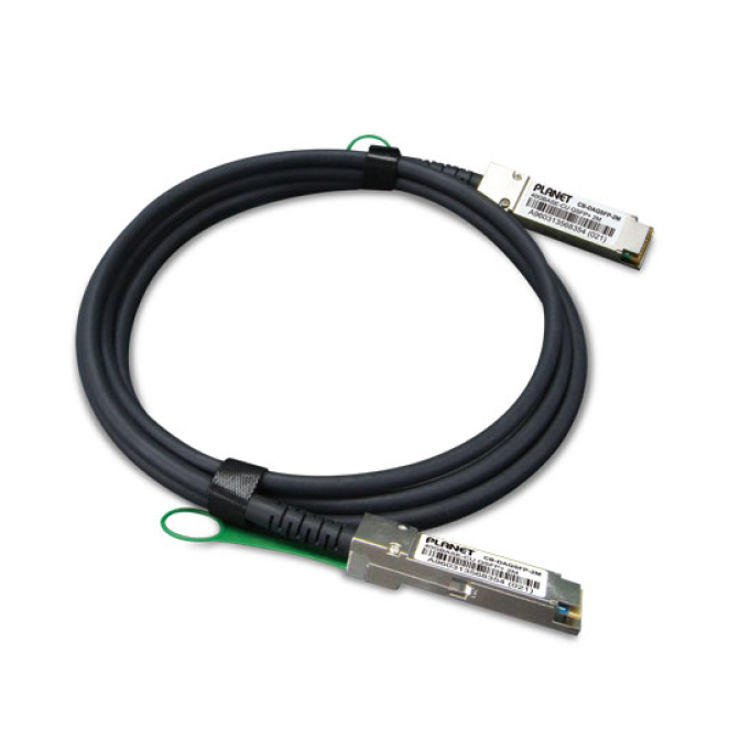 PLANET CB-DAQSFP-2M Cable de fibra óptica e InfiniBand QSFP+ Negro, Gris