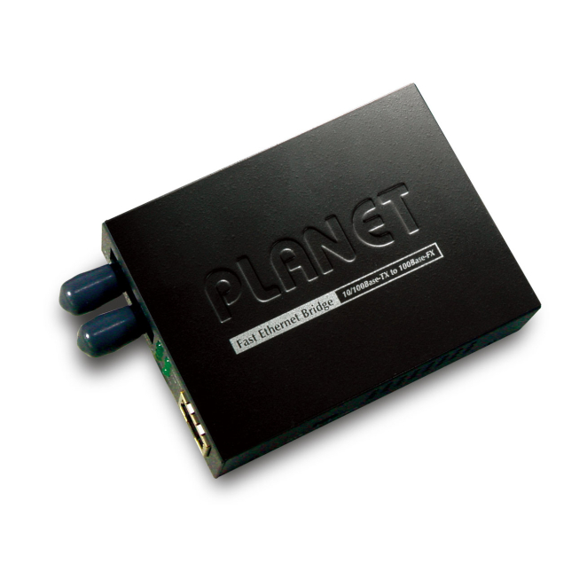 PLANET FT-801 convertidor de medio 100 Mbit/s 1310 nm Multimodo Negro