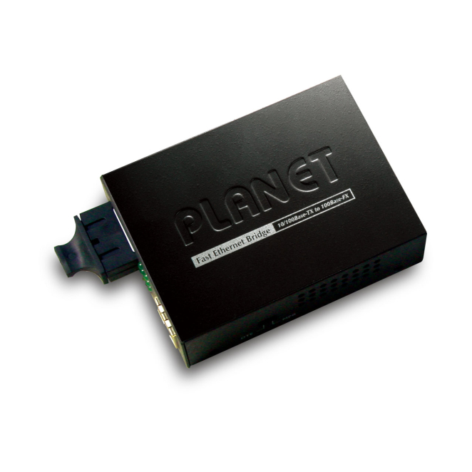 PLANET FT-802 convertidor de medio 100 Mbit/s 1310 nm Multimodo, Monomodo Negro