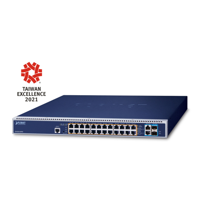 PLANET GS-6322-24P4X switch Gestionado L3 10G Ethernet (100/1000/10000) 1U Azul