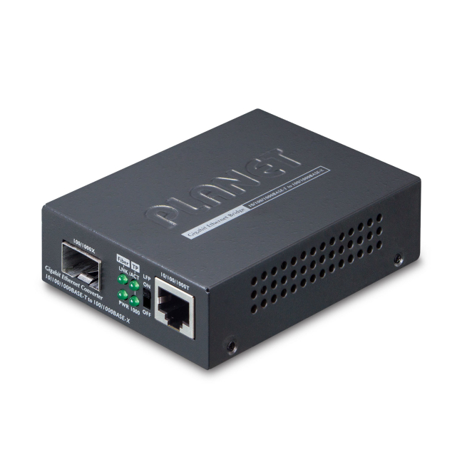 PLANET GT805A convertidor de medio 1000 Mbit/s 0 nm Multimodo Negro