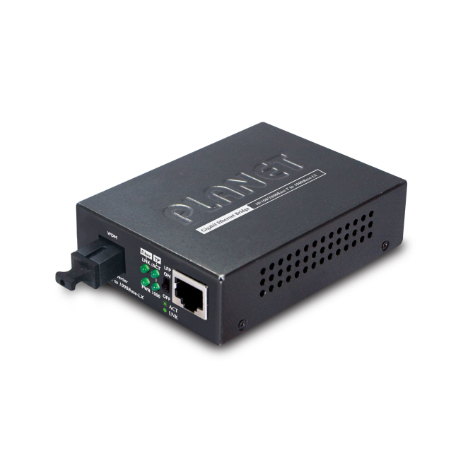 PLANET GT-806A15 convertidor de medio 2000 Mbit/s 1310 nm Negro