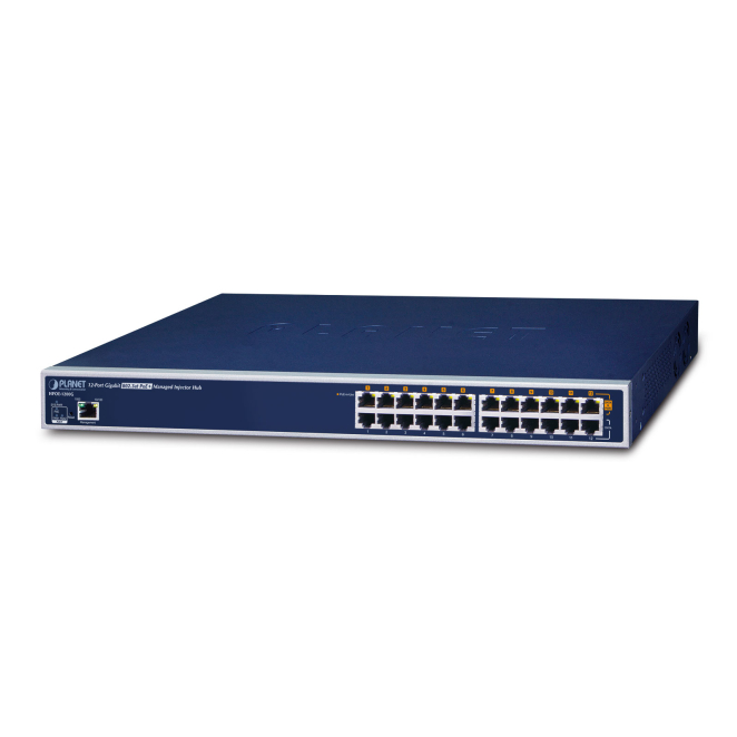 PLANET HPOE-1200G Gestionado Gigabit Ethernet (10/100/1000) Energía sobre Ethernet (PoE) 1U Azul