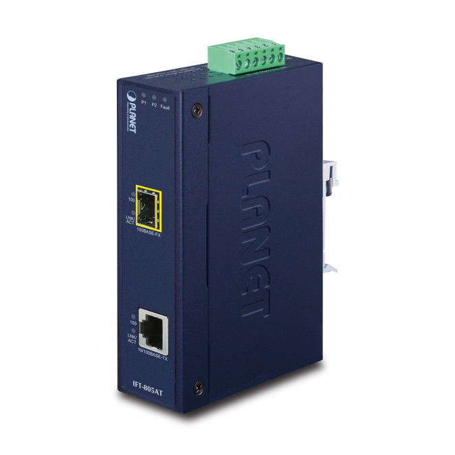 PLANET IFT-805AT convertidor de medio 200 Mbit/s Azul
