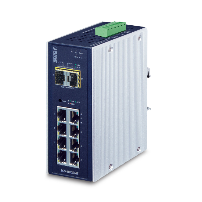 PLANET IGS-10020MT switch Gestionado L2+ Gigabit Ethernet (10/100/1000) Negro