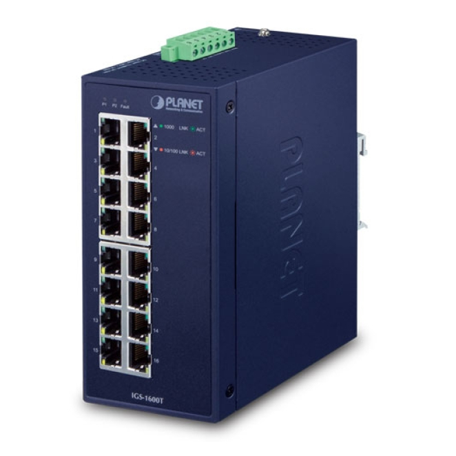 PLANET IGS-1600T switch No administrado L2 Gigabit Ethernet (10/100/1000) Azul