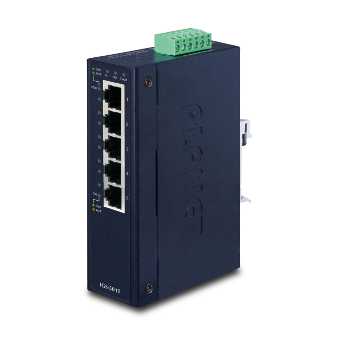PLANET IGS-501T switch No administrado Gigabit Ethernet (10/100/1000) Azul