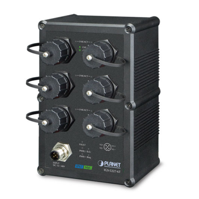 PLANET IGS-5227-6T switch Gestionado L2+ Gigabit Ethernet (10/100/1000) Negro