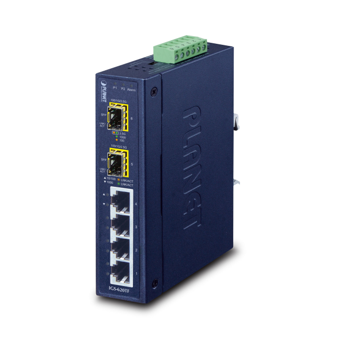 PLANET IGS-620TF switch No administrado Gigabit Ethernet (10/100/1000) Azul