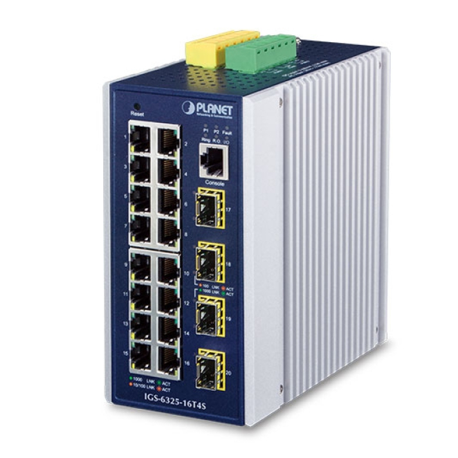 PLANET IGS-6325-16T4S switch Gestionado L3 Gigabit Ethernet (10/100/1000) Azul, Gris