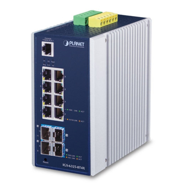 PLANET IGS-6325-8T4X switch Gestionado L3 Gigabit Ethernet (10/100/1000) Azul, Gris