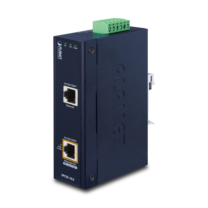 PLANET IPOE-162 switch Gigabit Ethernet (10/100/1000) Energía sobre Ethernet (PoE) Negro